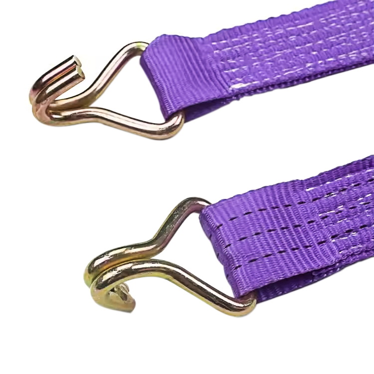 38mm 3t purppuranpunainen kumikahvainen räikkähihna lankakoukuilla