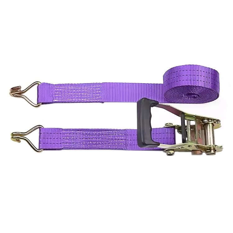 38mm 3t purppuranpunainen kumikahvainen räikkähihna lankakoukuilla