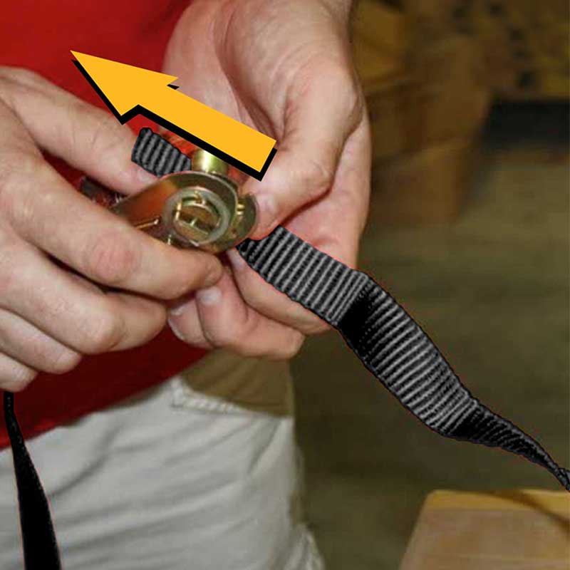 1 x 10' musta Endless Ratchet Strap