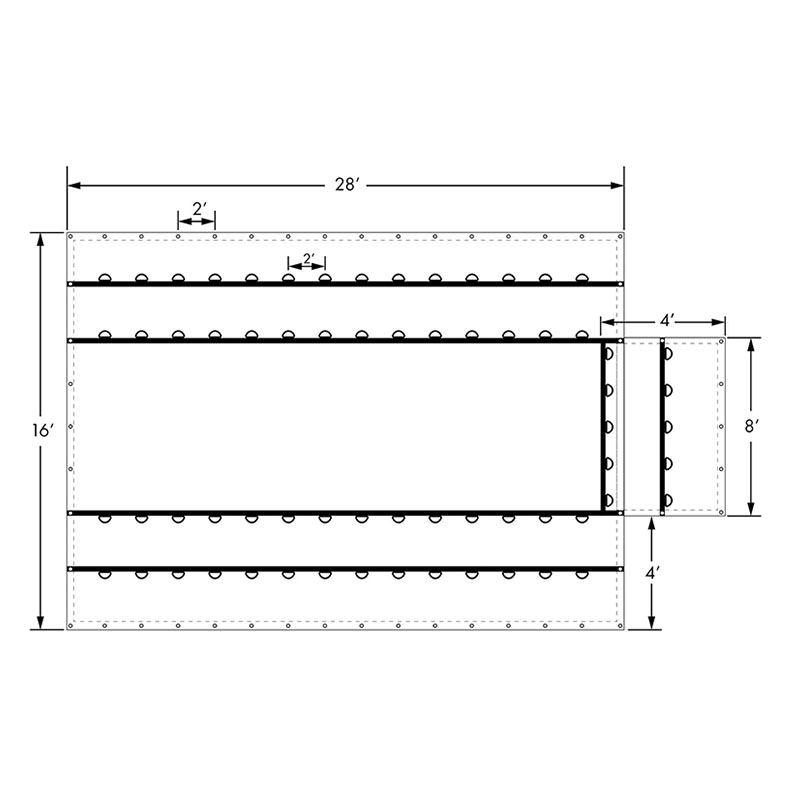 Tehokas päällystysmateriaali erityisesti Heavy Duty Lumber Black Tarp