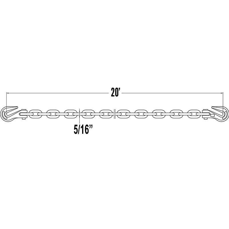 516 solmittava ketjukokoonpano W Clevis-kahvakoukut - luokka 80